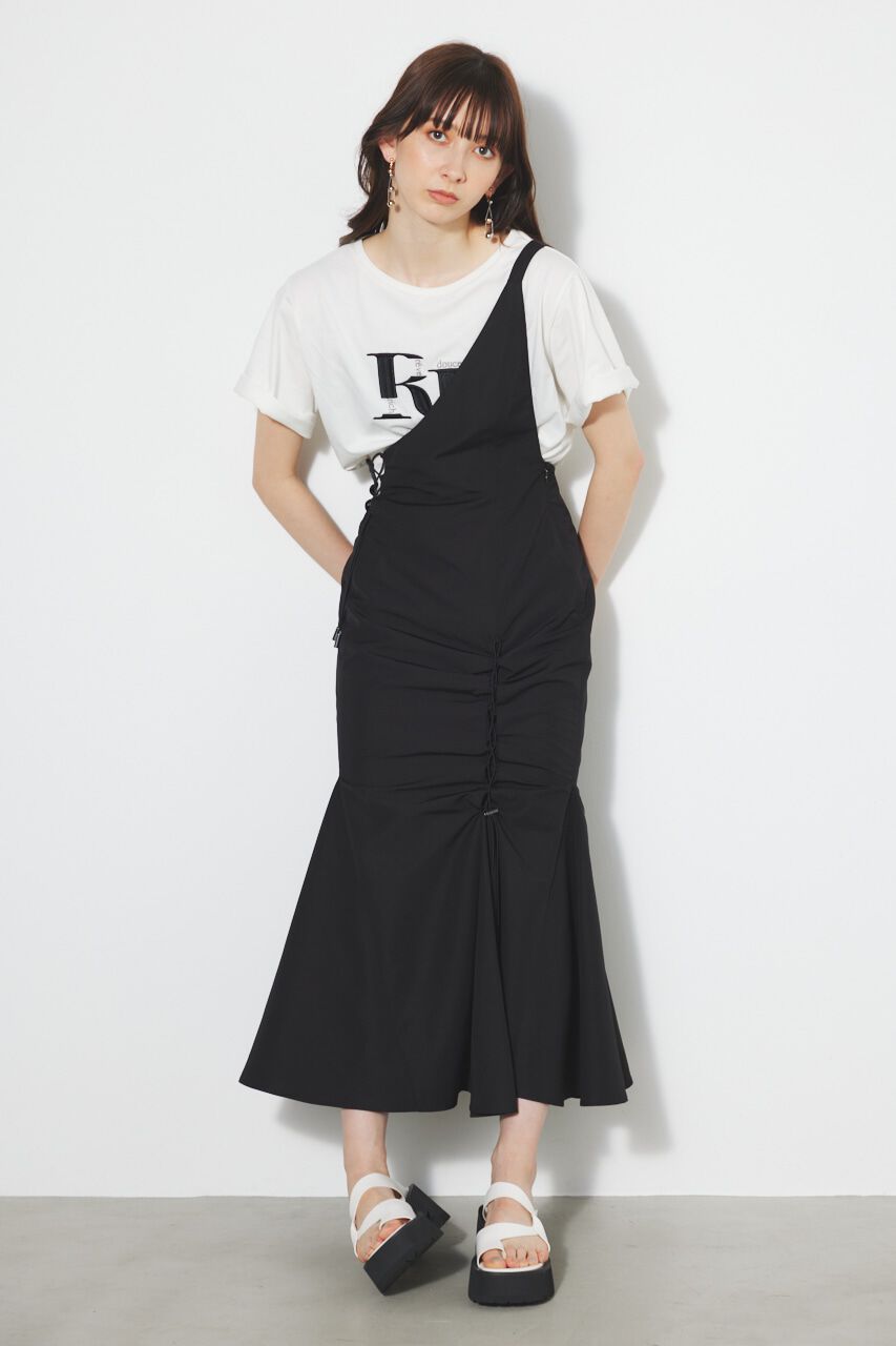 rienda「ワンショルダードローストリングSK」|その他|BLK