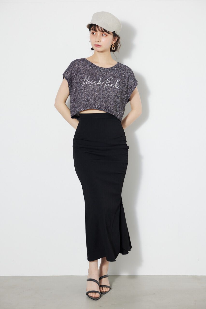 rienda「ギャザーマーメードJ/W SK」|スカート|BLK