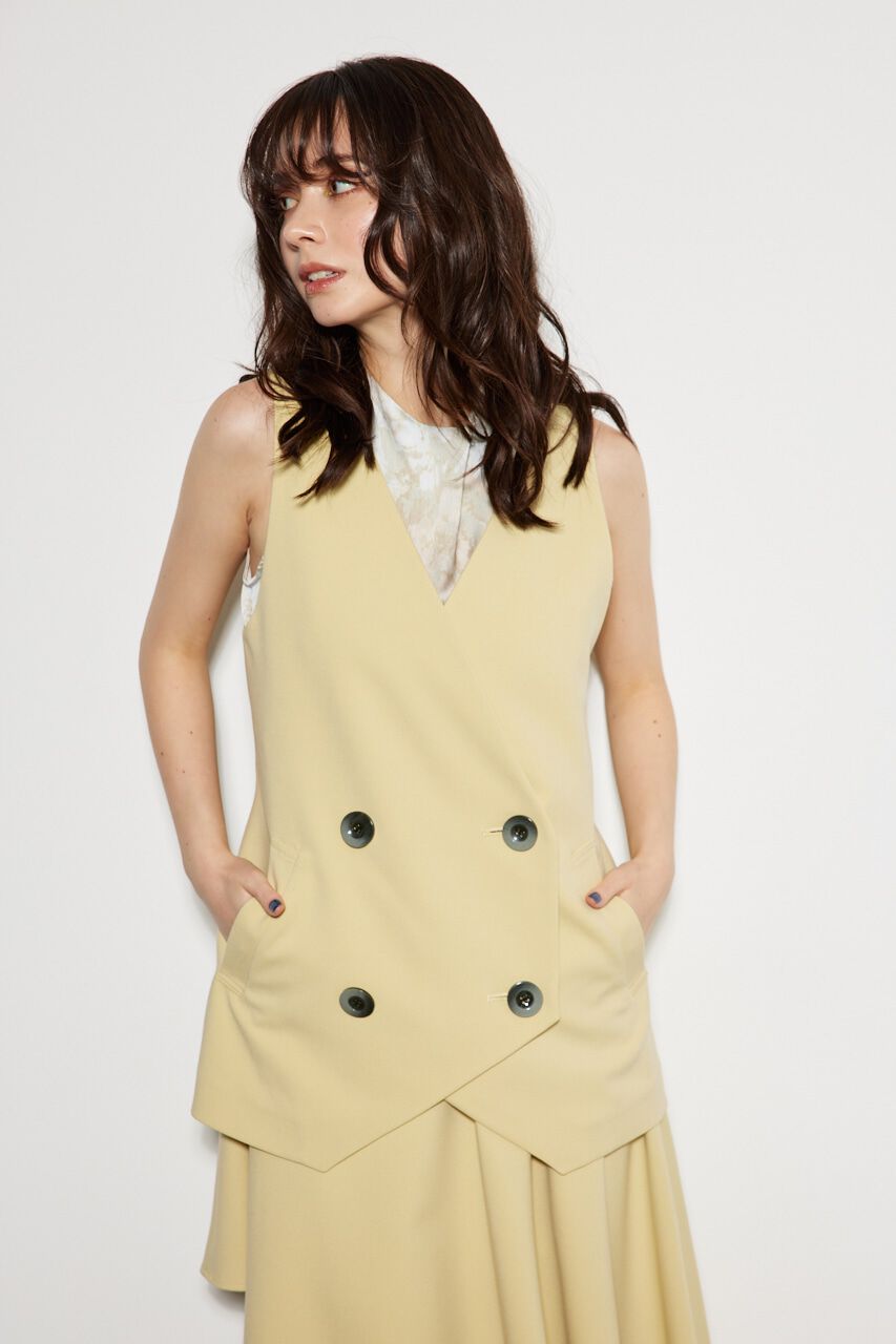 rienda「Wボタンジレ」|ダウンベスト・ベスト|