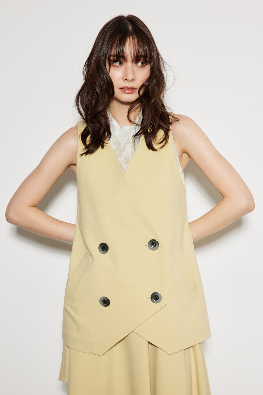 rienda「Wボタンジレ」|ダウンベスト・ベスト|