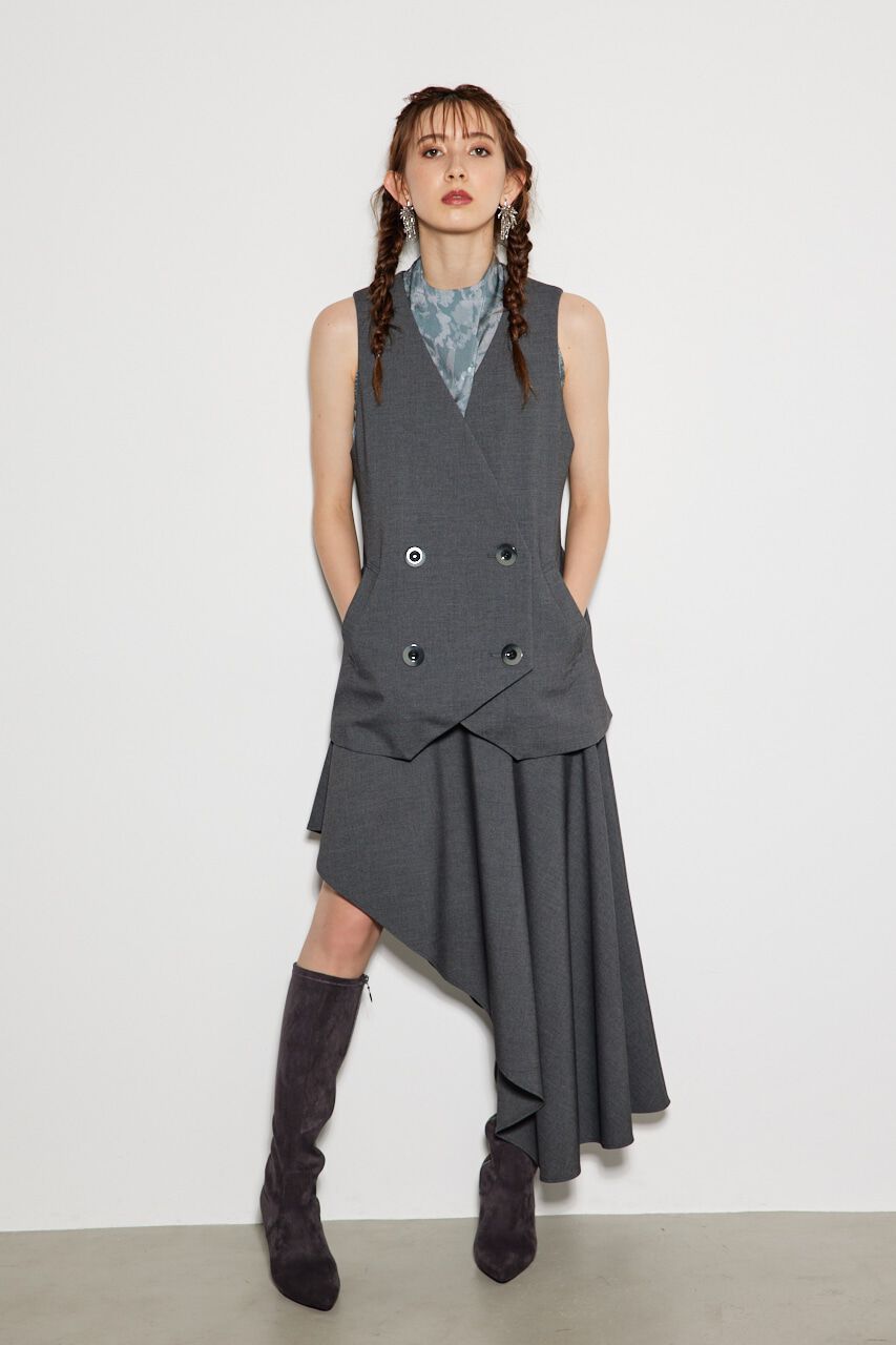 rienda「Wボタンジレ」|ダウンベスト・ベスト|