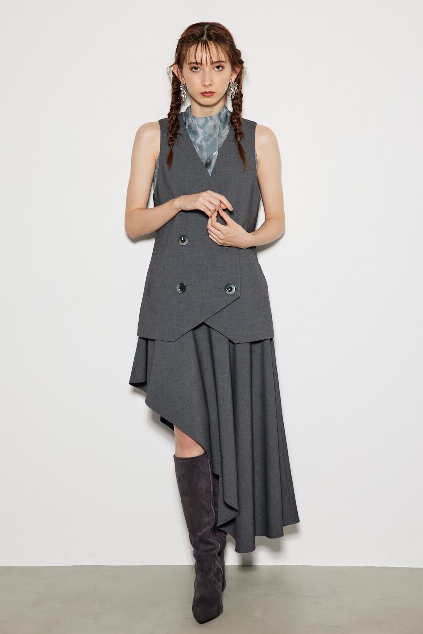 rienda「Wボタンジレ」|ダウンベスト・ベスト|