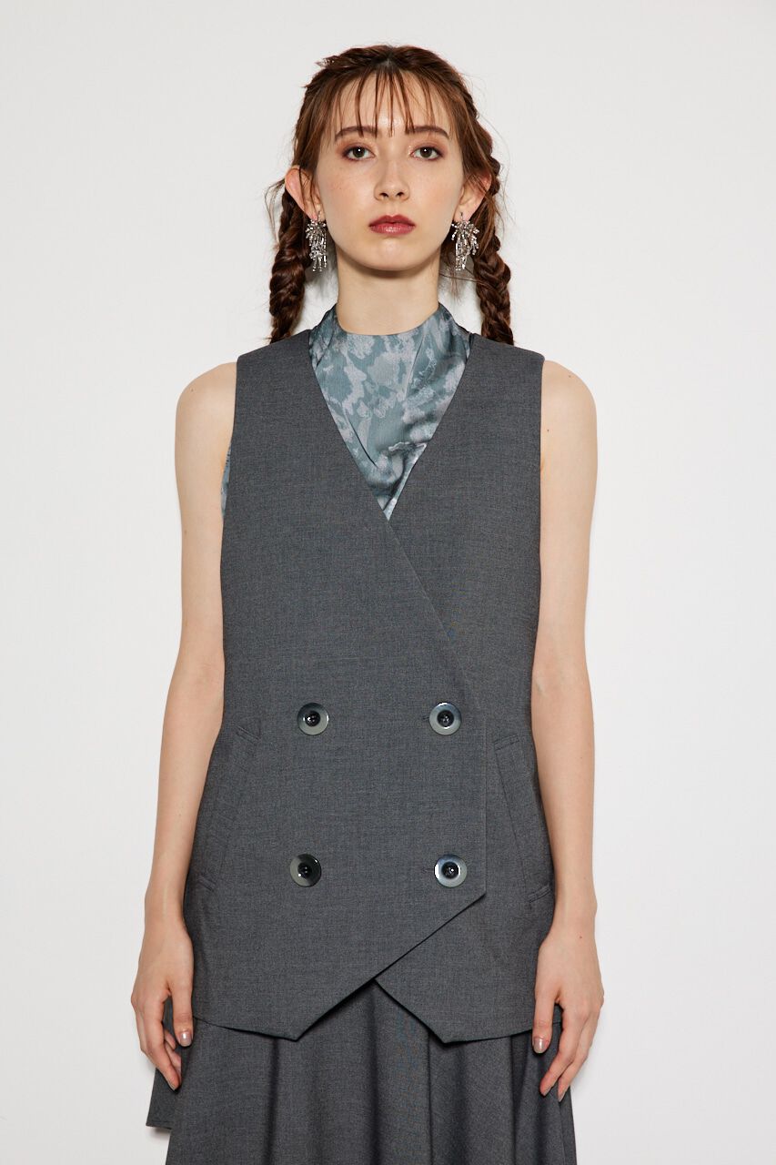 rienda「Wボタンジレ」|ダウンベスト・ベスト|