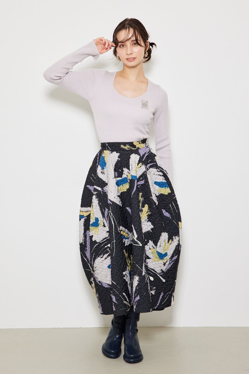 rienda「ラウンドフォルムJ/W SK」|スカート|