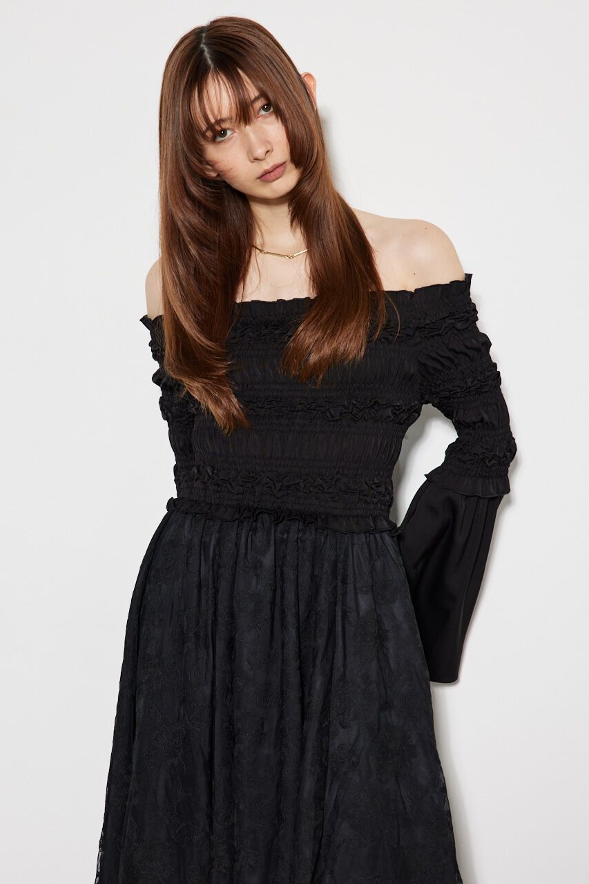 rienda「エンブロイダリーシャーリングフレア OP」|ワンピース|