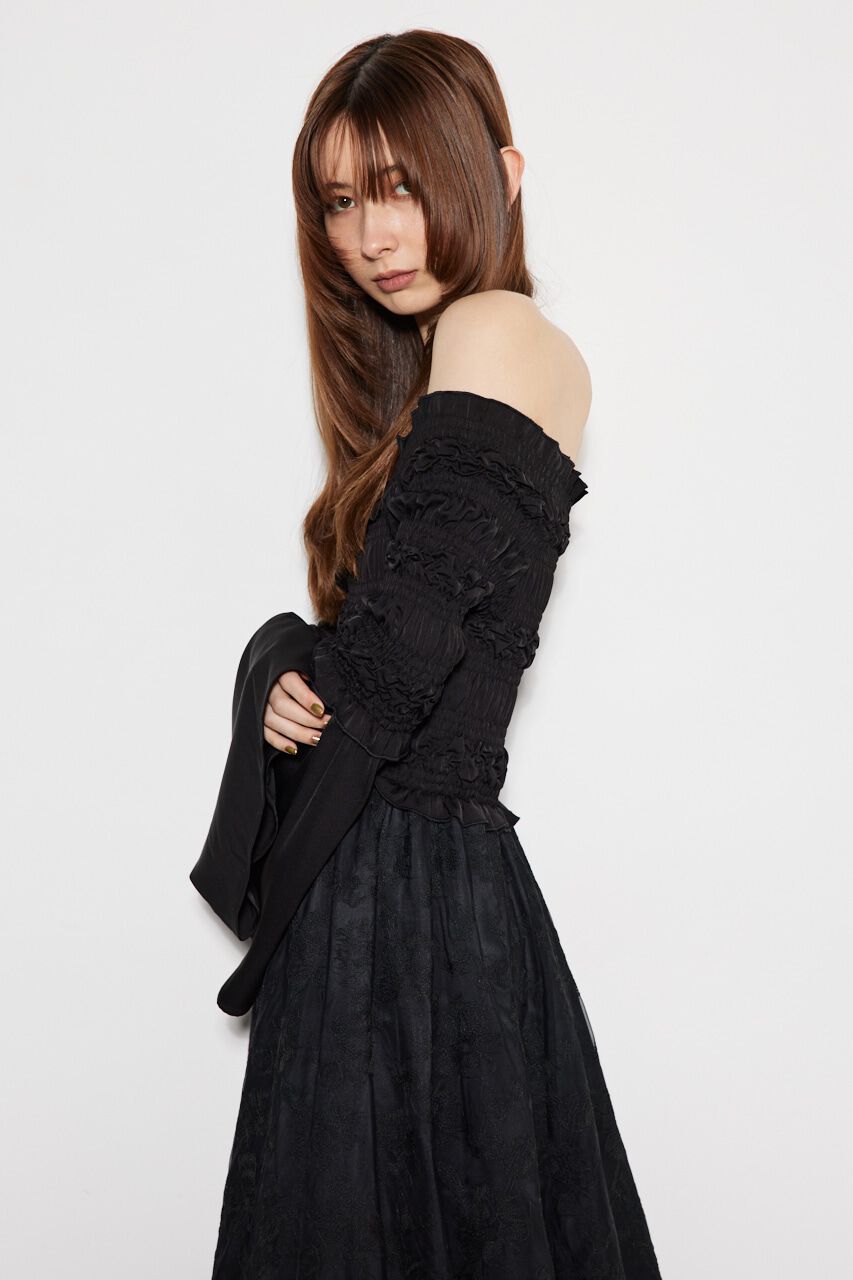 rienda「エンブロイダリーシャーリングフレア OP」|ワンピース|