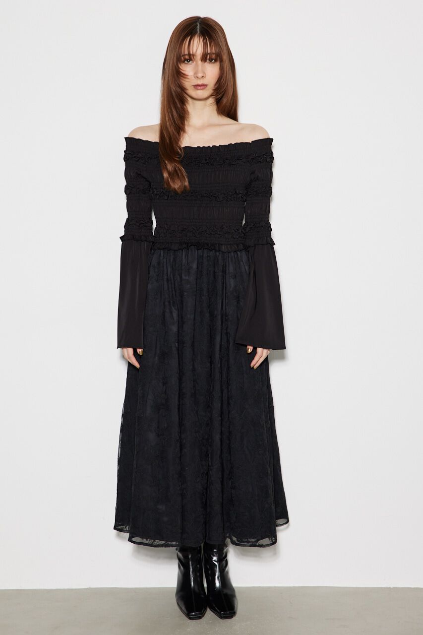 rienda「エンブロイダリーシャーリングフレア OP」|ワンピース|