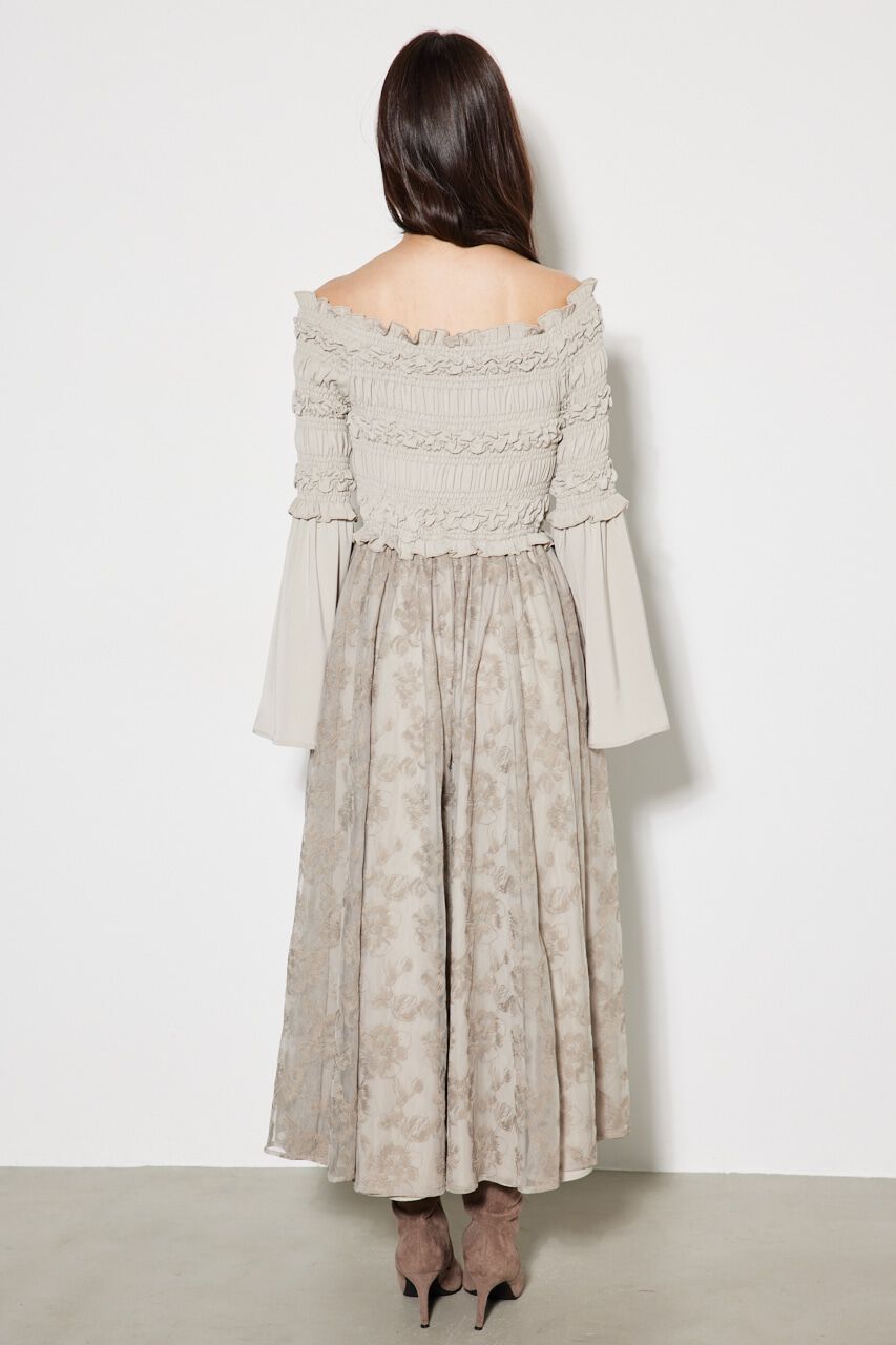 rienda「エンブロイダリーシャーリングフレア OP」|ワンピース|