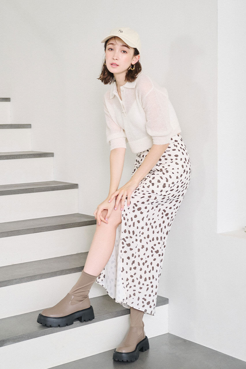 rienda「ハイスリットJWギャザーSK」|スカート|IVOY3