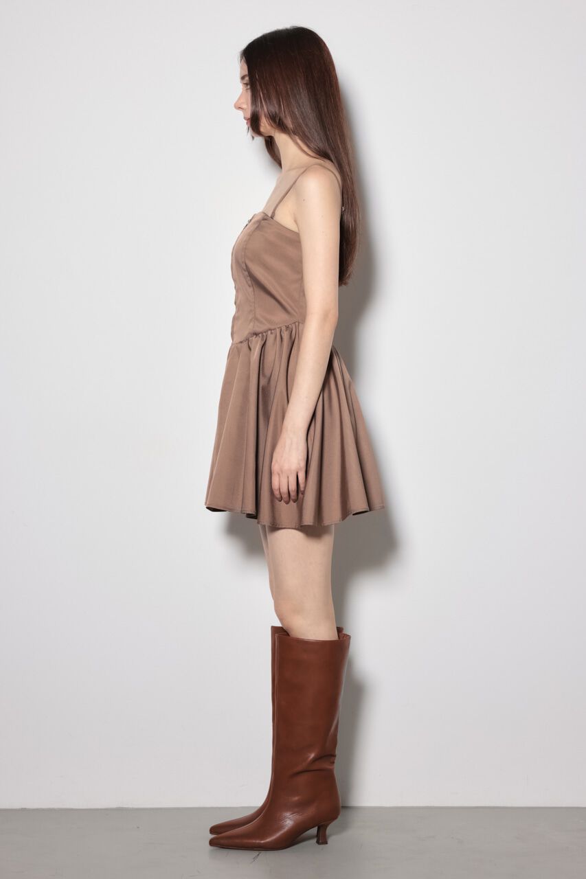 rienda「ベアビスチェギャザーフレアミニワンピース」|ワンピース|