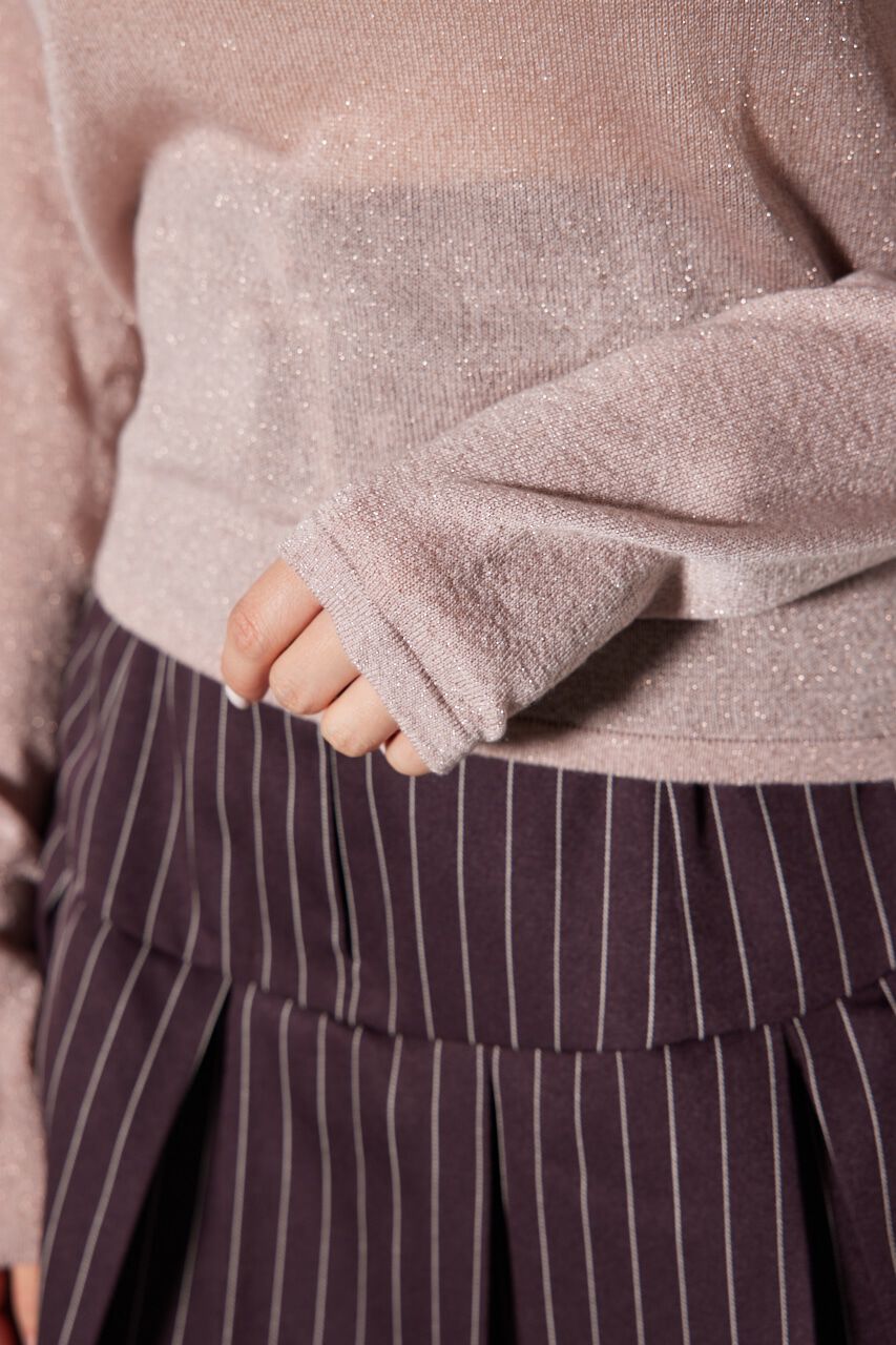 rienda「バックオープンボタンニットトップス」|ニット・セーター|