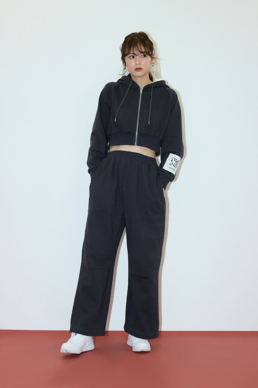 rienda「Rパッチ付きレディーススウェットトップス」|パーカー|