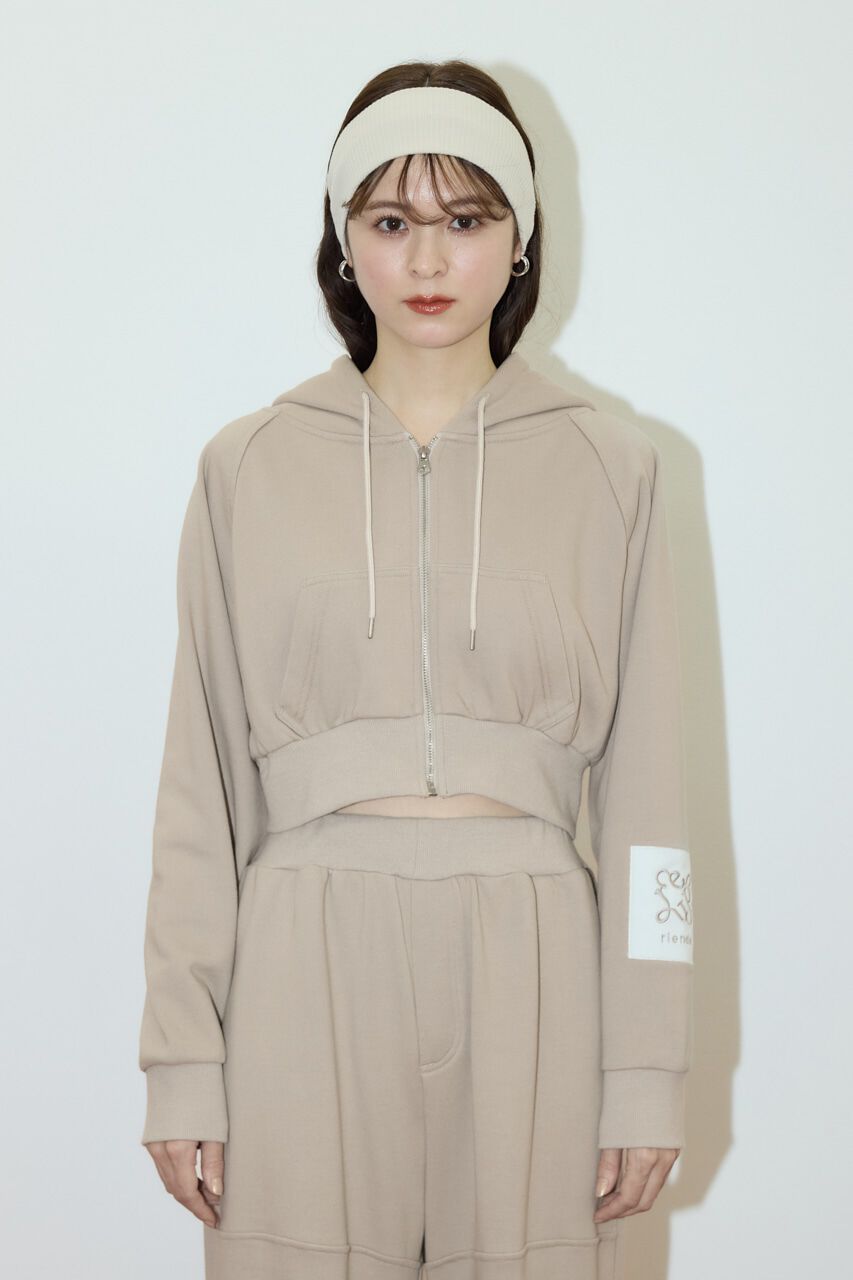 rienda「Rパッチ付きレディーススウェットトップス」|パーカー|