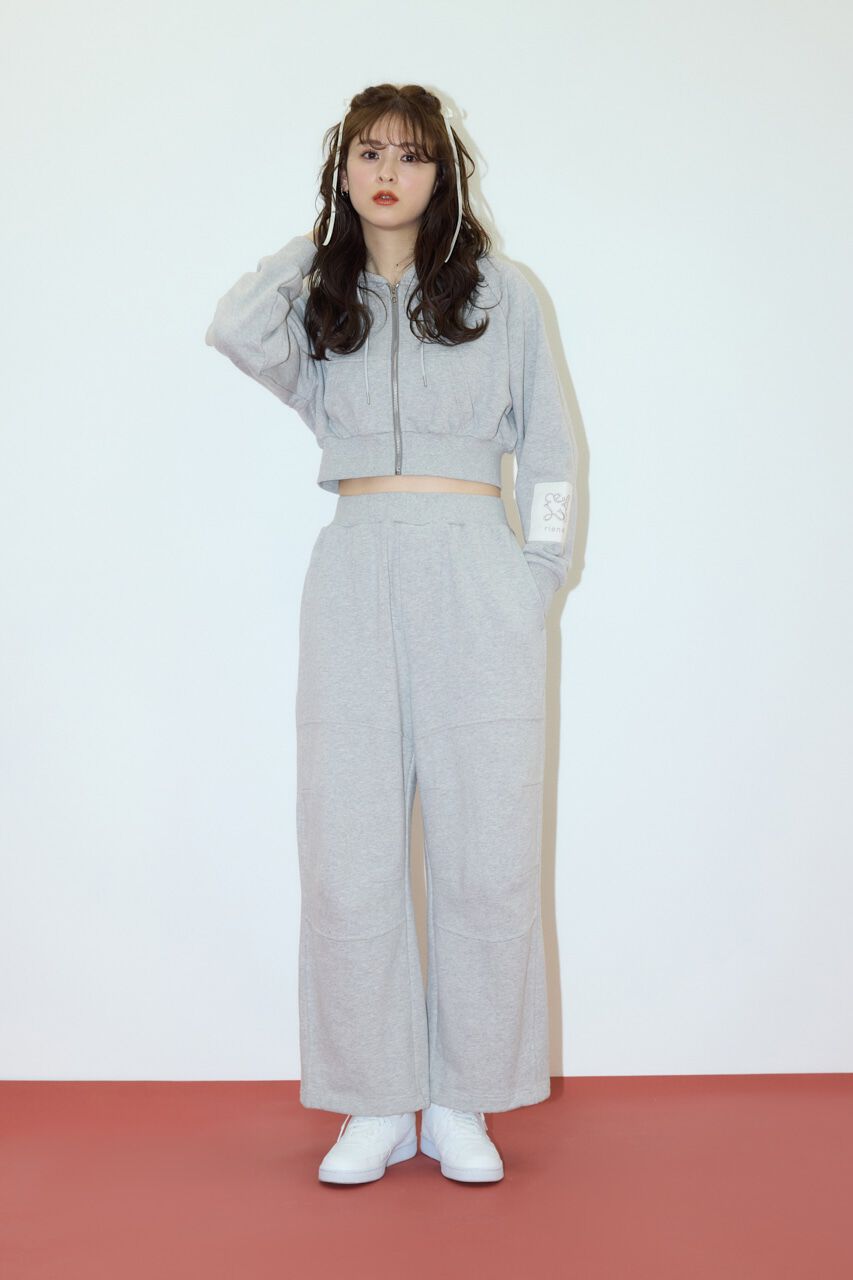 rienda「Rパッチ付きレディーススウェットトップス」|パーカー|