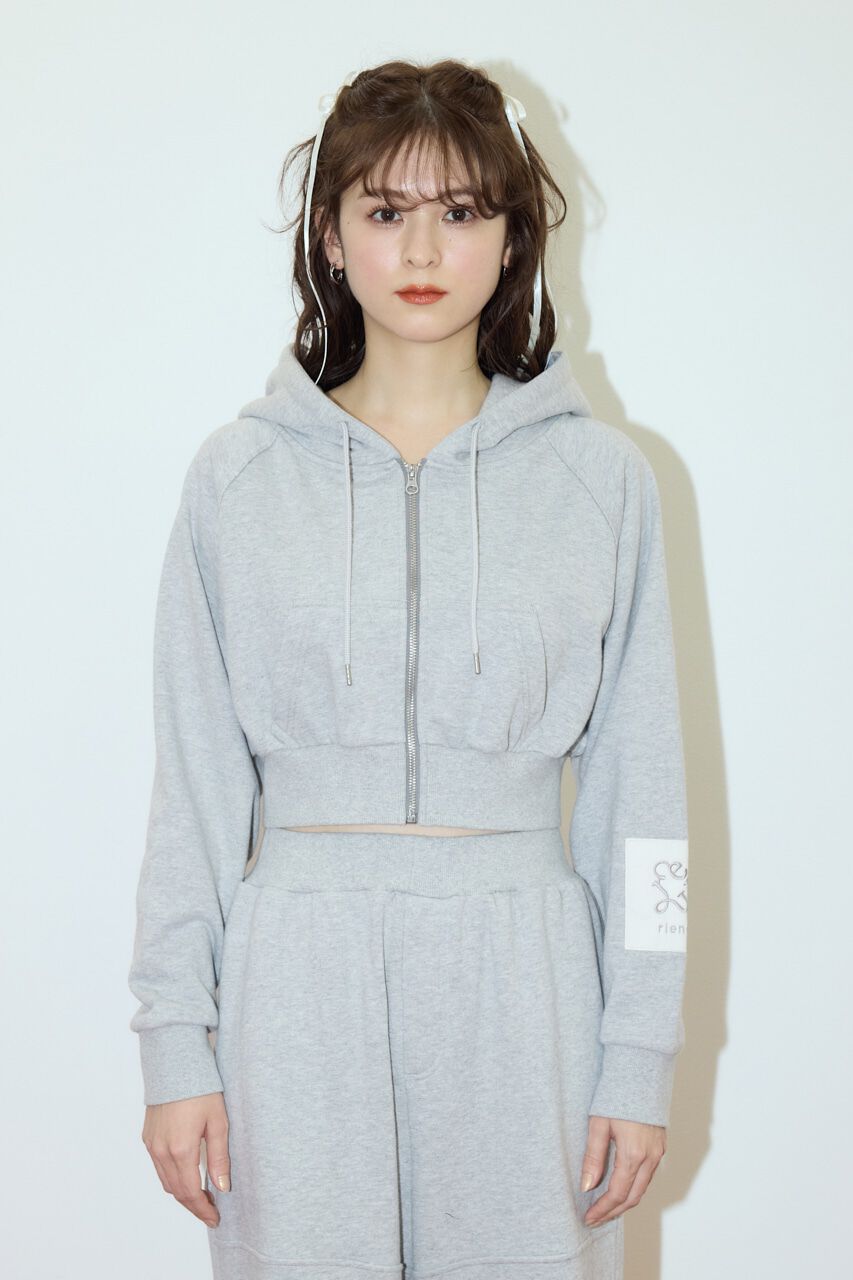 rienda「Rパッチ付きレディーススウェットトップス」|パーカー|