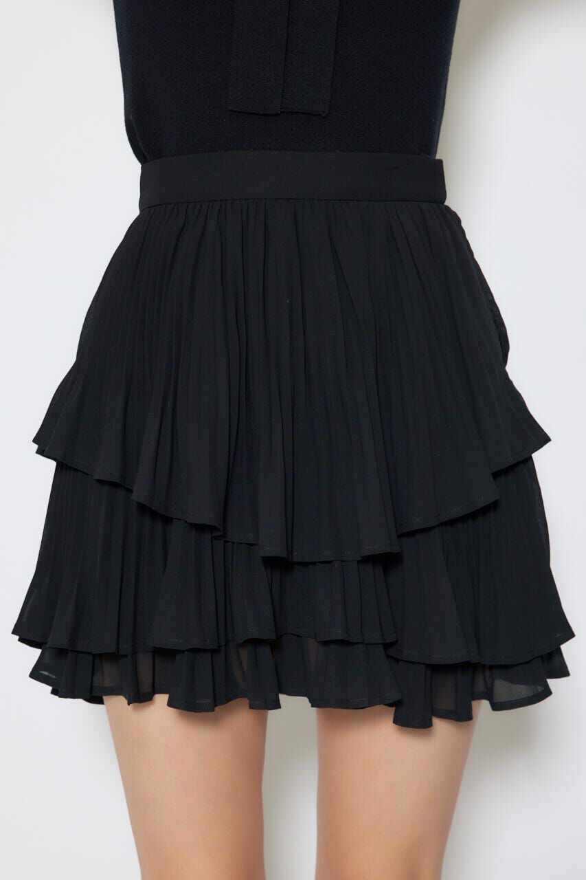 rienda「プリーツティアードミニスカート」|スカート|