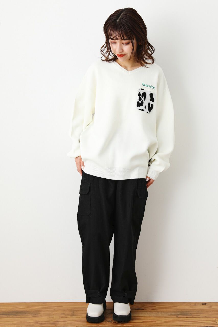 RODEO CROWNS「バックアソートパターンニットトップス」|ニット・セーター|