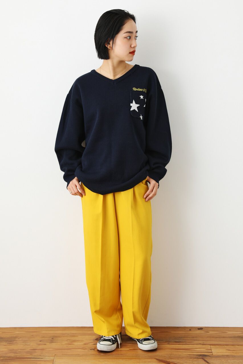 RODEO CROWNS「バックアソートパターンニットトップス」|ニット・セーター|