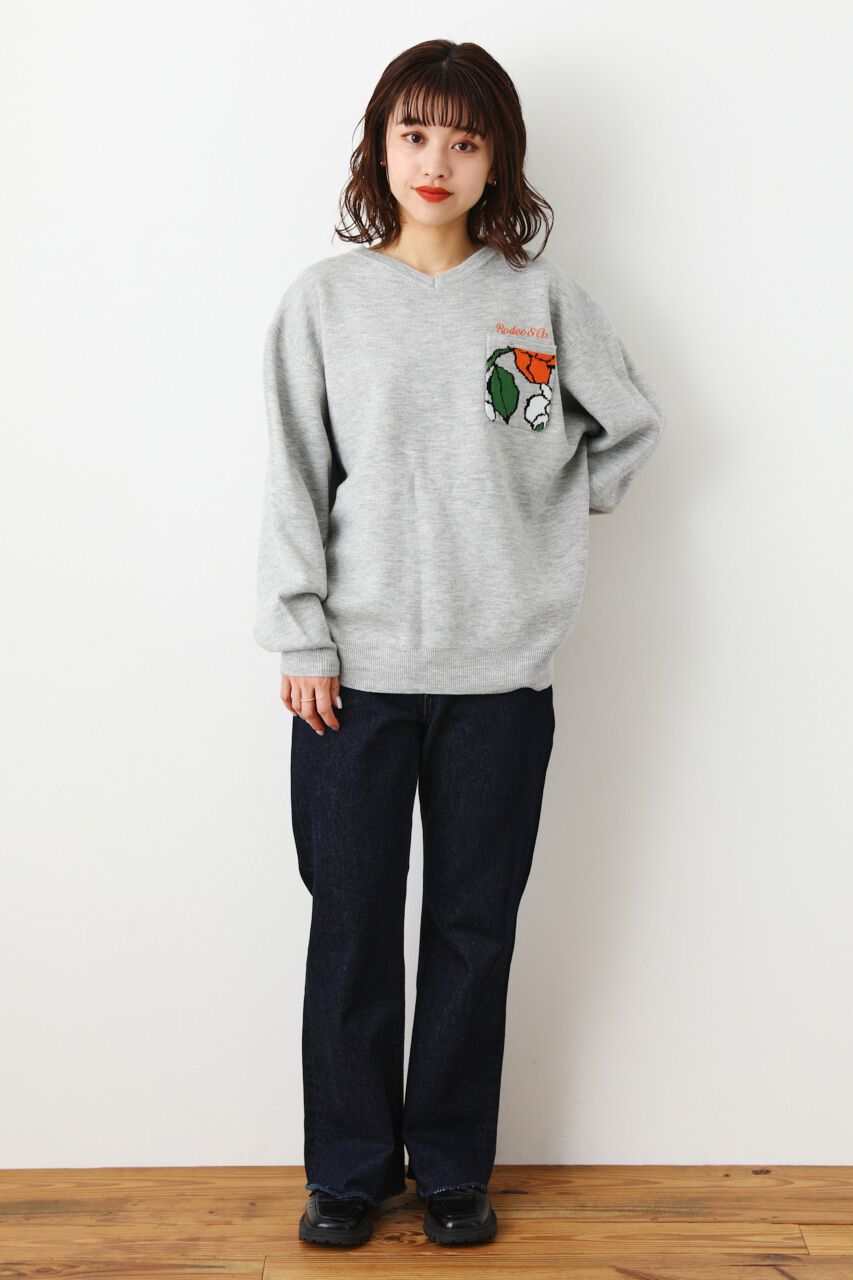 RODEO CROWNS「バックアソートパターンニットトップス」|ニット・セーター|