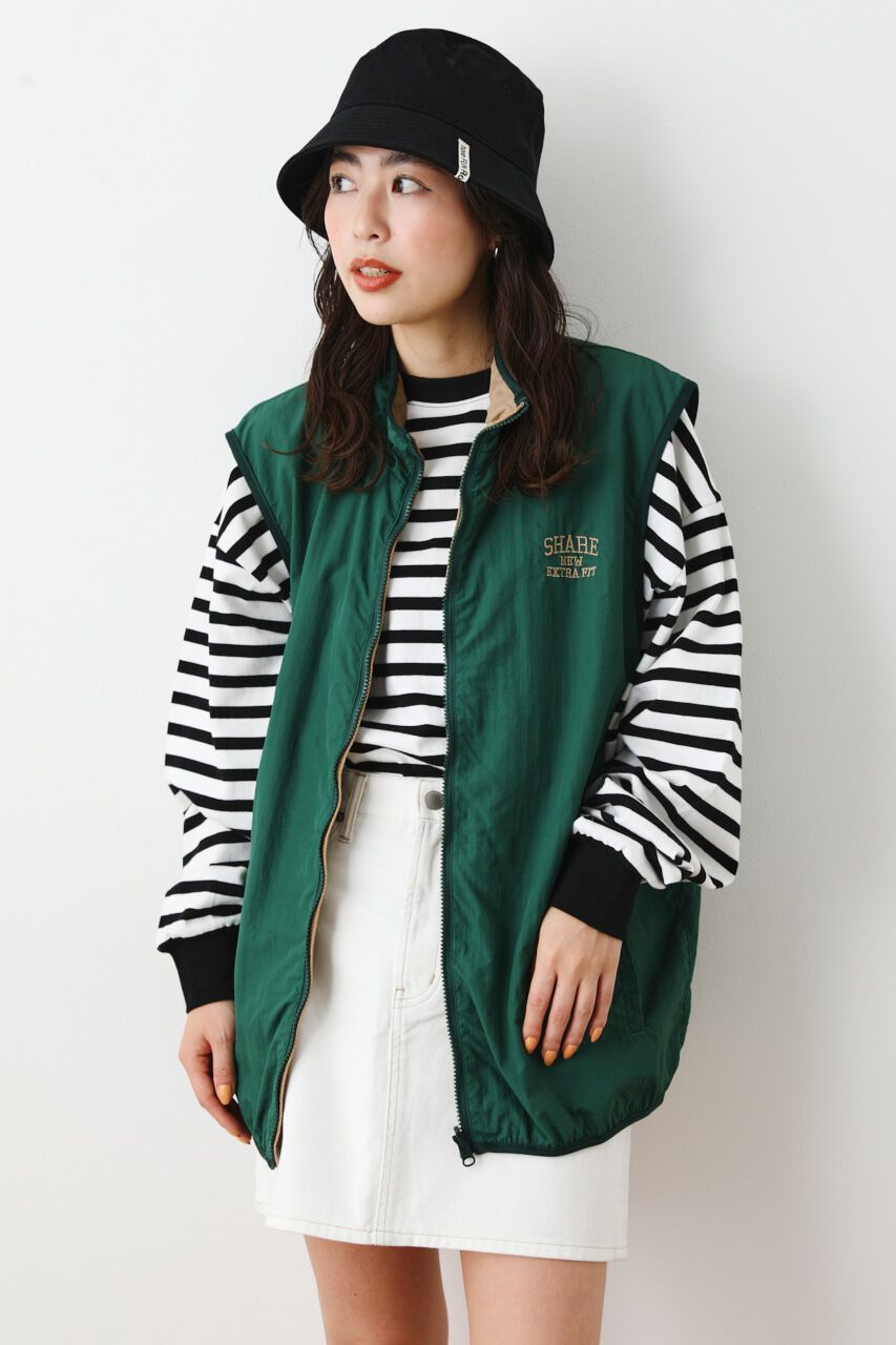 RODEO CROWNS「SHARE NYLON VEST」|ダウンベスト・ベスト|GRN