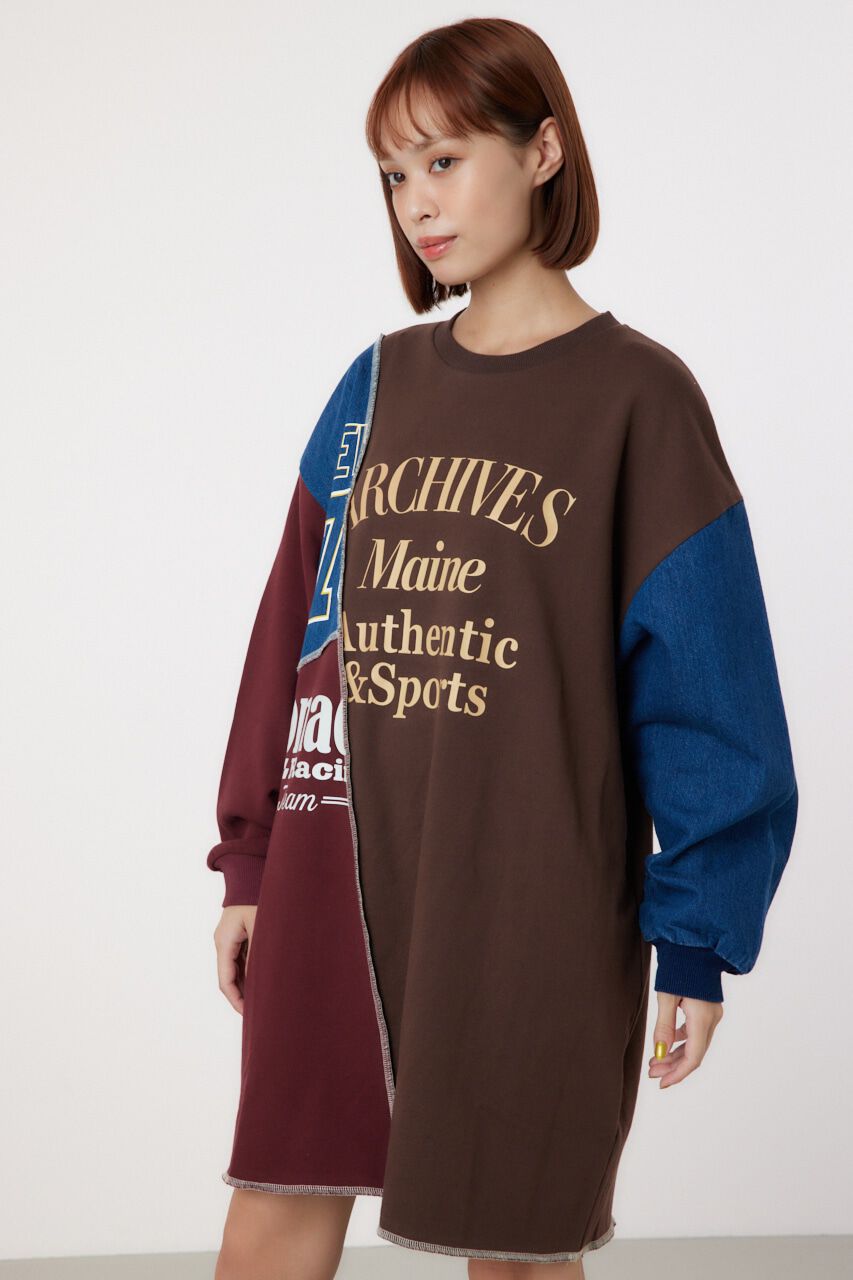 RODEO CROWNS「カスタム college スウェットワンピース」|ワンピース|柄BRD5