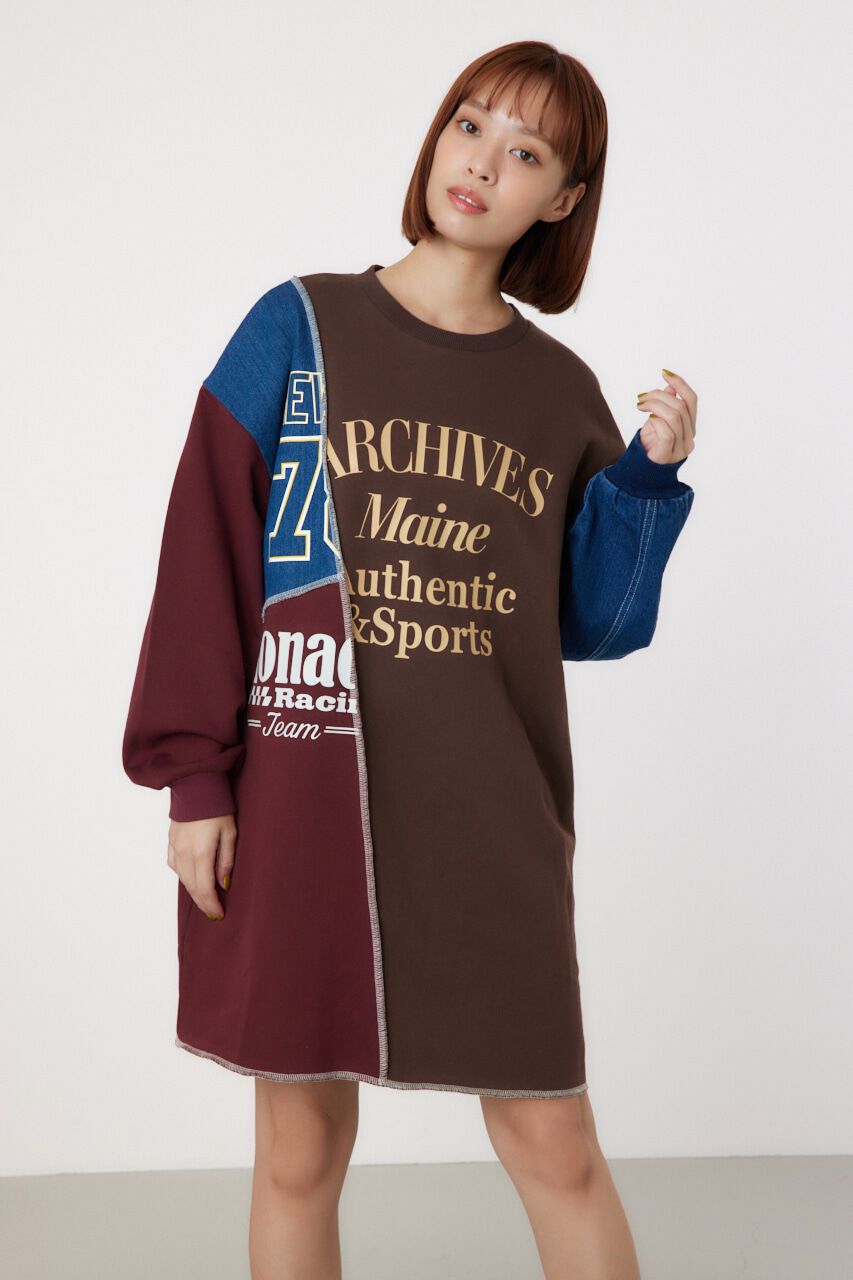 RODEO CROWNS「カスタム college スウェットワンピース」|ワンピース|