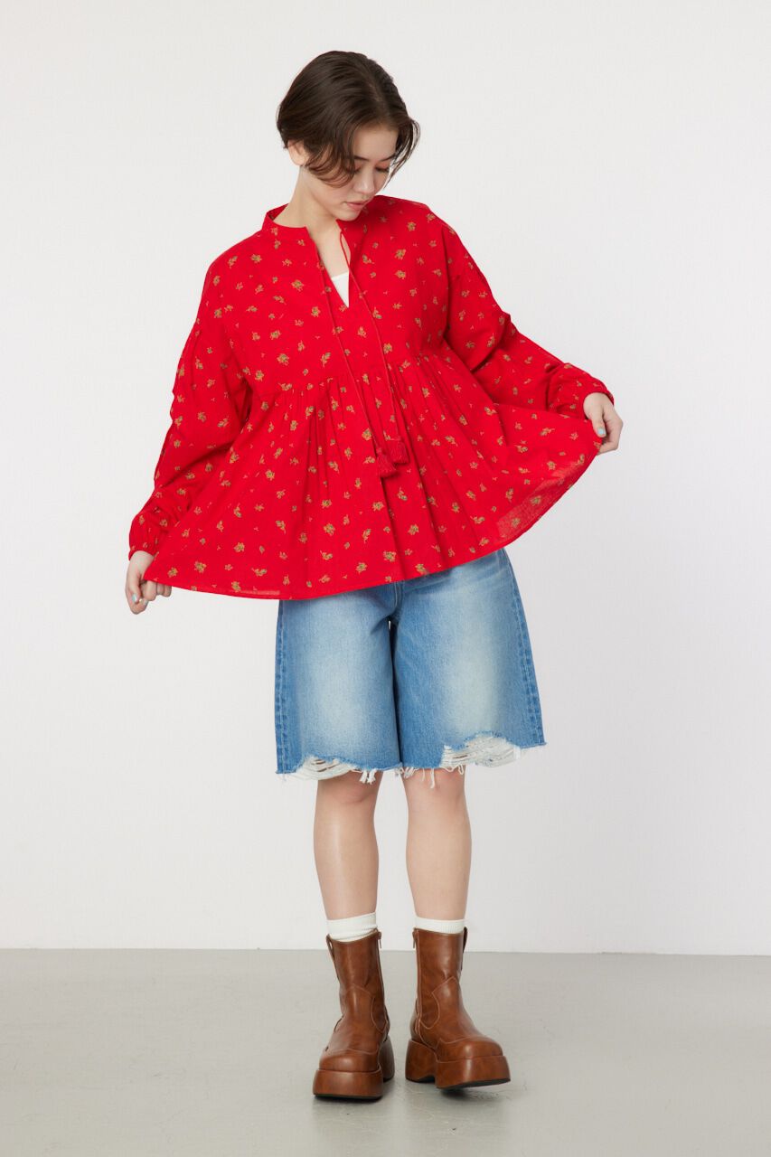 RODEO CROWNS「フラワーパターンカフタンシャツ」|シャツ・ブラウス|