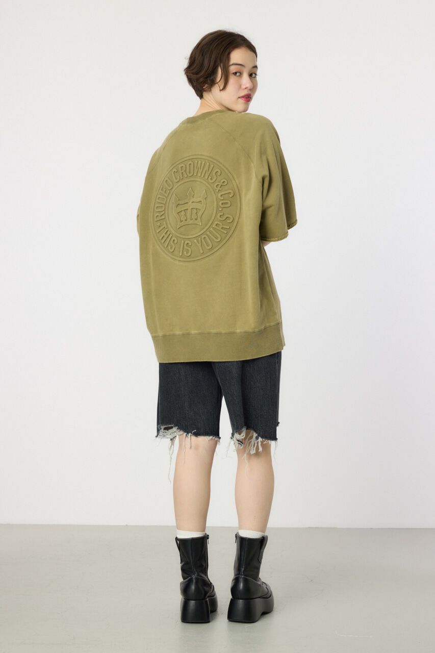 RODEO CROWNS「CIRCLE エンボスロゴ半袖スウェットトップス」|Tシャツ・カットソー|