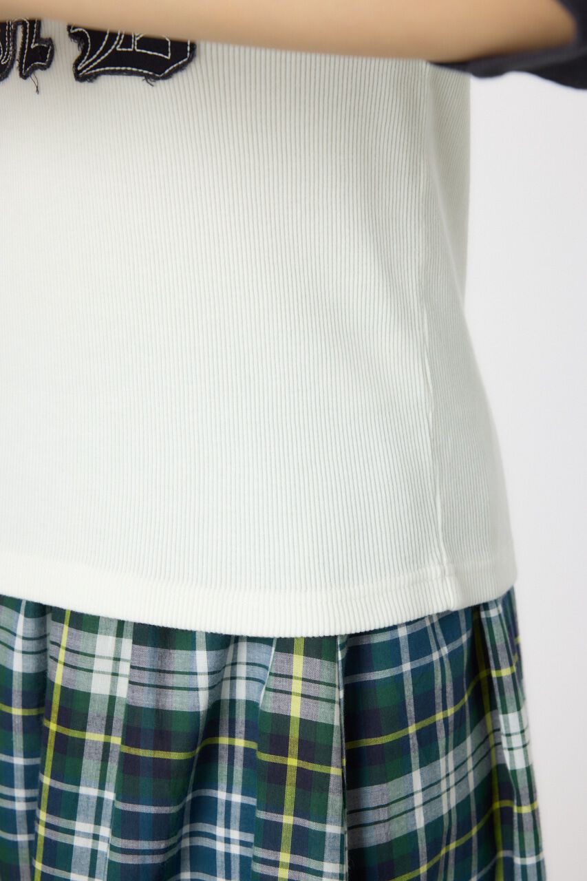 RODEO CROWNS「ダメージアップリケラグランリブ Tシャツ」|Tシャツ・カットソー|