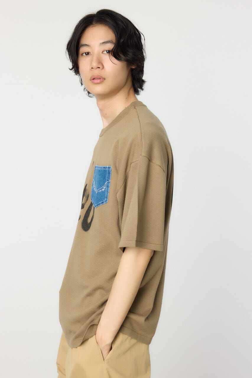 RODEO CROWNS「メンズスプレーロゴニットトップス」|ニット・セーター|