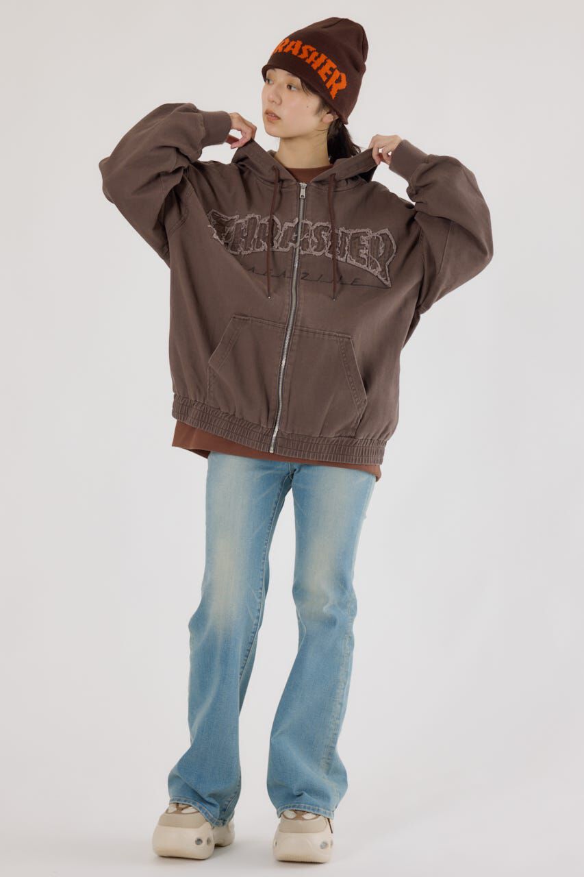 RODEO CROWNS「(THRASHER) デニムフードブルゾン」|ブルゾン・スタジャン|