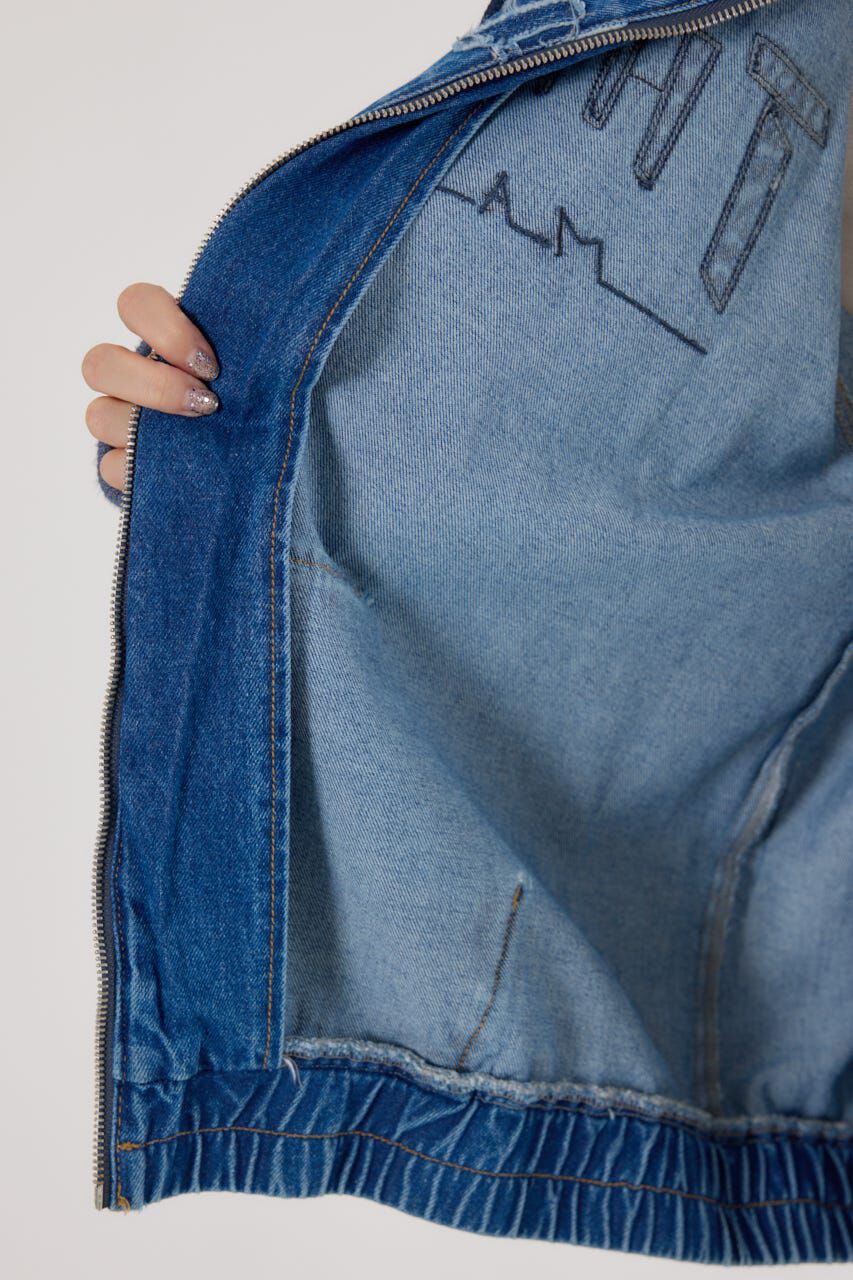 RODEO CROWNS「(THRASHER) デニムフードブルゾン」|ブルゾン・スタジャン|