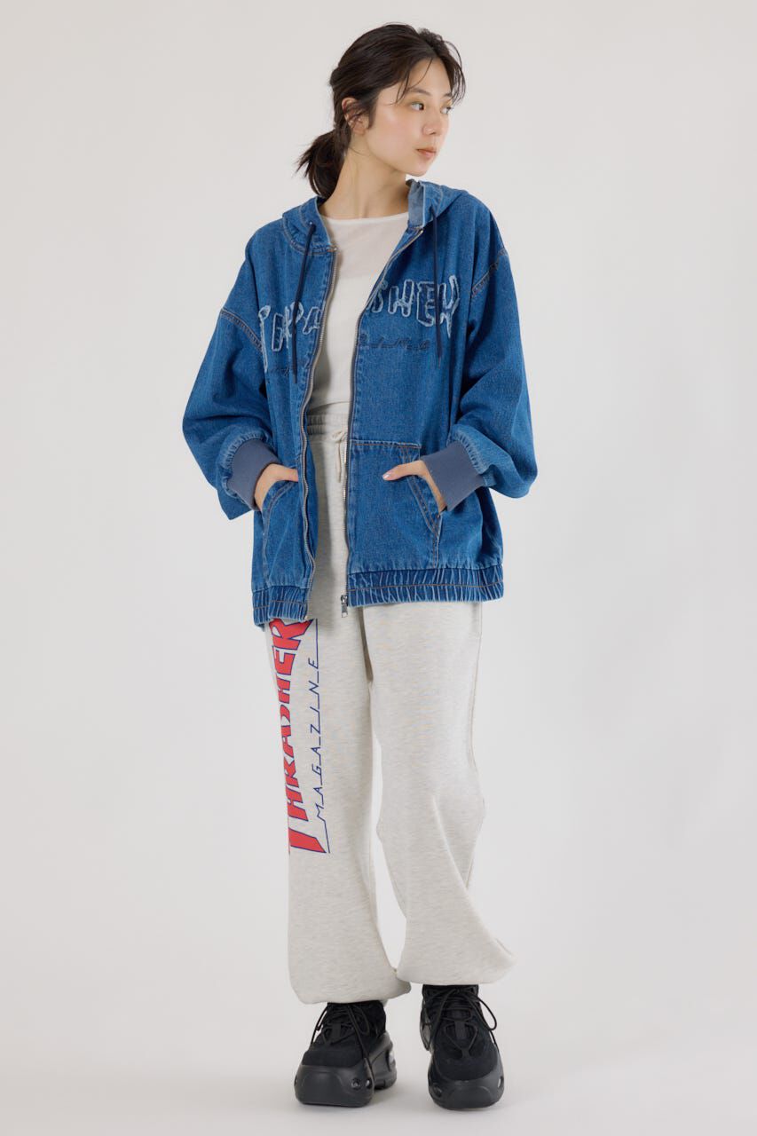 RODEO CROWNS「(THRASHER) デニムフードブルゾン」|ブルゾン・スタジャン|