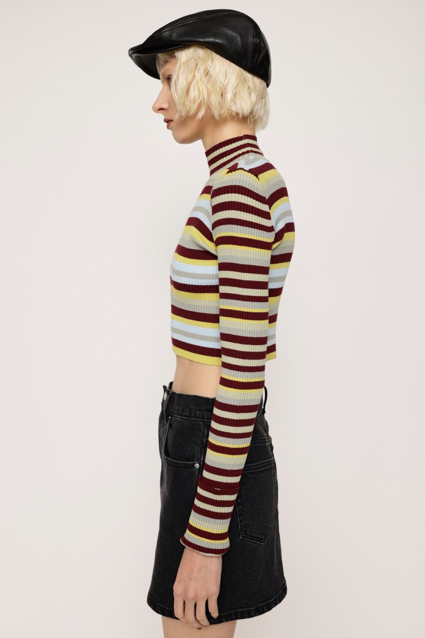 SLY「MULTI BORDER KNIT トップス」|ニット・セーター|