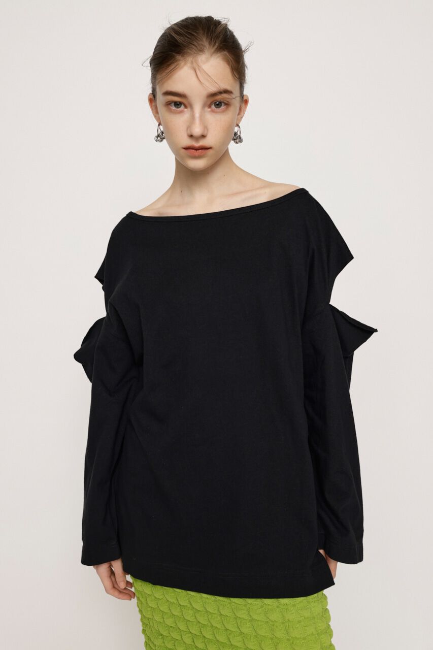 SLY「OPEN SHOULDER CUT トップス」|Tシャツ・カットソー|