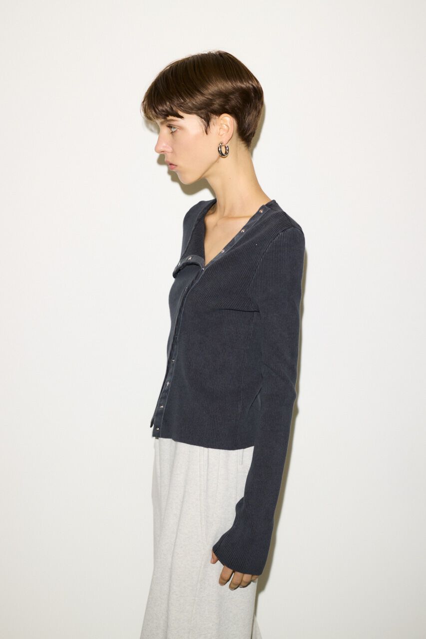 SLY「SLANT BUTTON HG RIB トップス」|ニット・セーター|