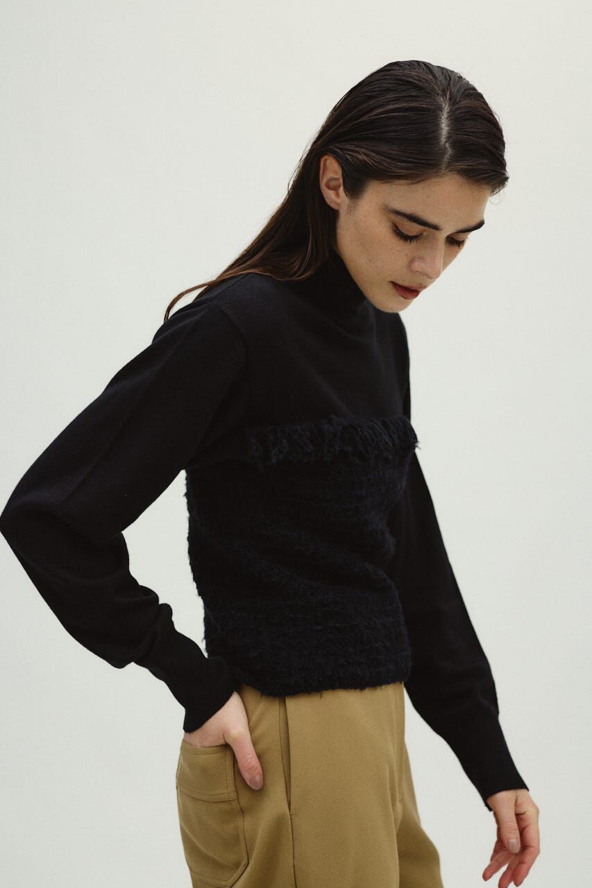 RIM.ARK 「Tweed docking knit tops」|ニット・セーター|
