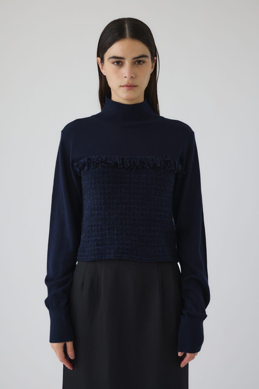 RIM.ARK 「Tweed docking knit tops」|ニット・セーター|