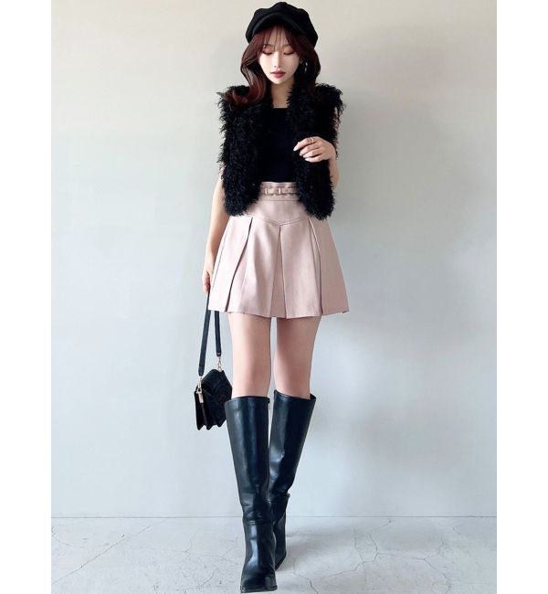 RESEXXY「フラッフィーボリュームショートベスト」|その他|