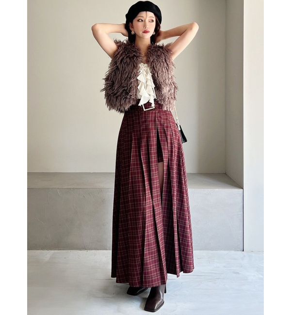 RESEXXY「フラッフィーボリュームショートベスト」|その他|