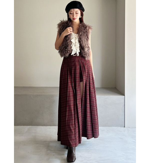 RESEXXY「フラッフィーボリュームショートベスト」|その他|