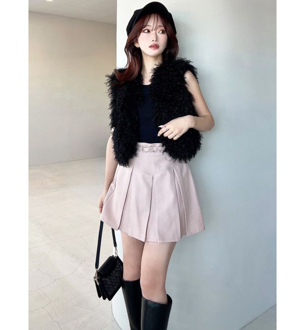 RESEXXY「フラッフィーボリュームショートベスト」|その他|