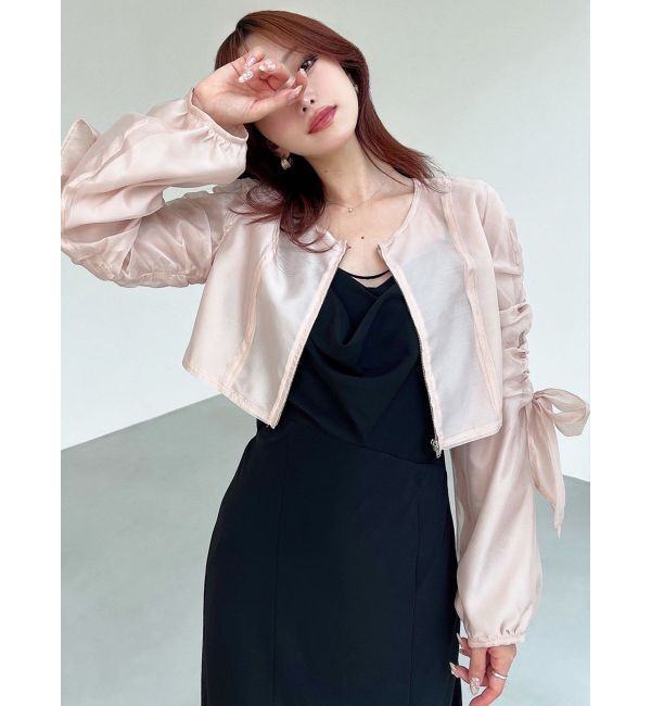 RESEXXY「ビッグリボンシアーブルゾン」|ブルゾン・スタジャン|ピンク