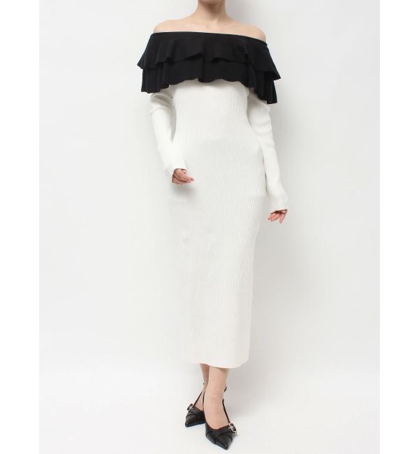 RESEXXY「フリルタイトニットワンピース」|ワンピース|