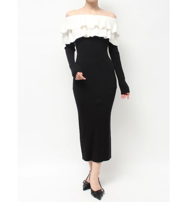 RESEXXY「フリルタイトニットワンピース」|ワンピース|