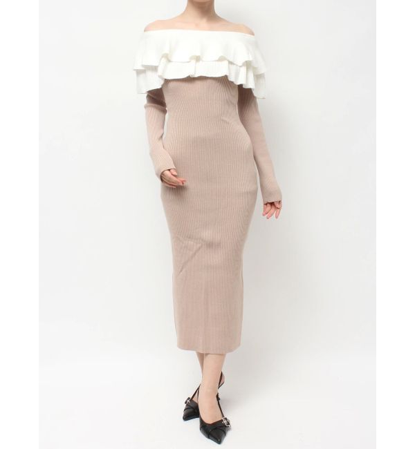 RESEXXY「フリルタイトニットワンピース」|ワンピース|