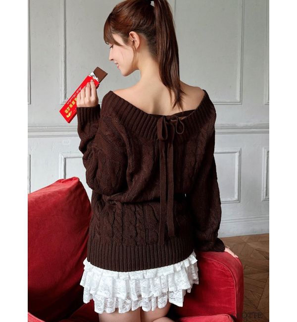 RESEXXY「【Ghana】ケーブルルーズニットチュニック」|ニット・セーター|ブラウン