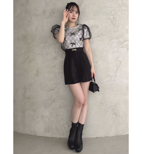 dazzlin「ランダムリボンシアーTシャツ」|Tシャツ・カットソー|