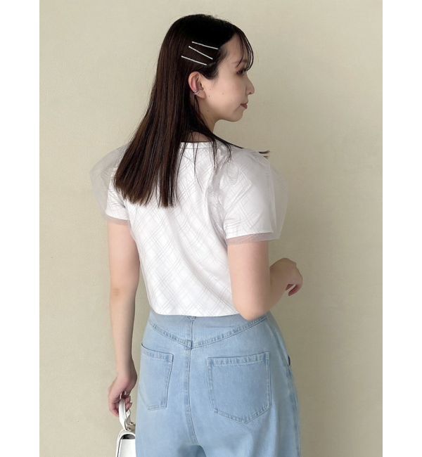 dazzlin「ランダムリボンシアーTシャツ」|Tシャツ・カットソー|