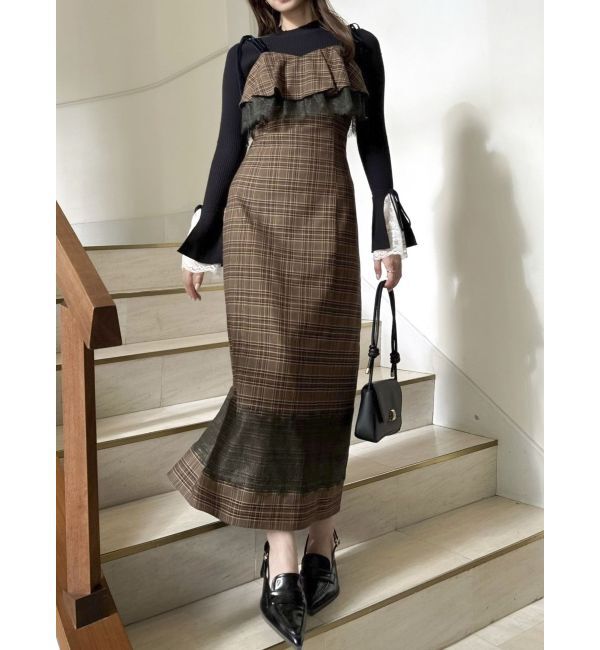 dazzlin「レースヘムキャミワンピース」|ワンピース|